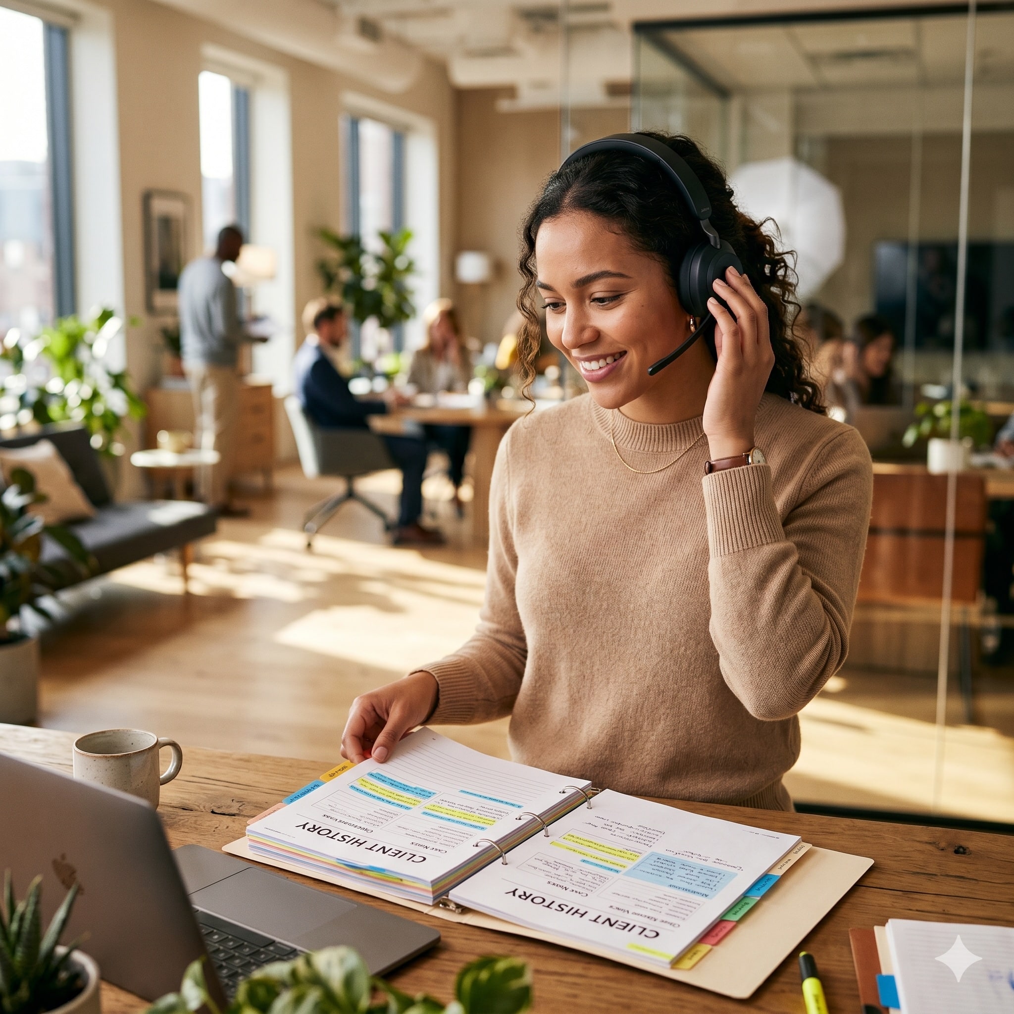 A website visitor being smoothly escalated from an AI voice agent to a human support follow-up flow