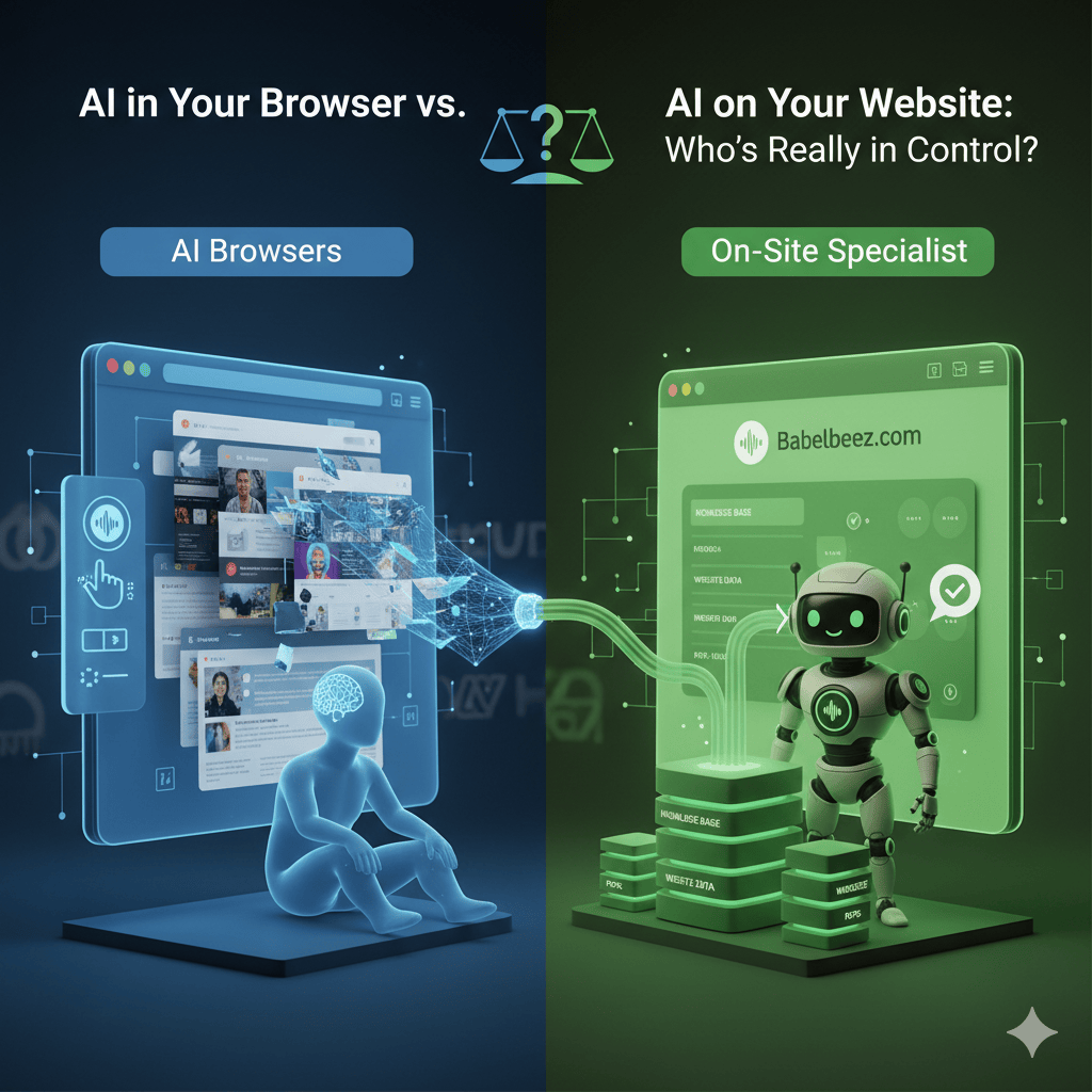 AI on site vs browser
